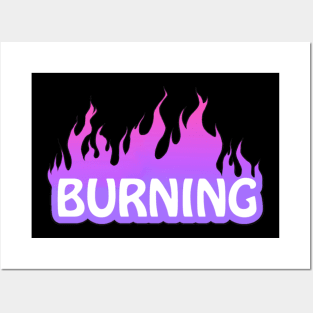 Burning purple aesthetic Posters and Art